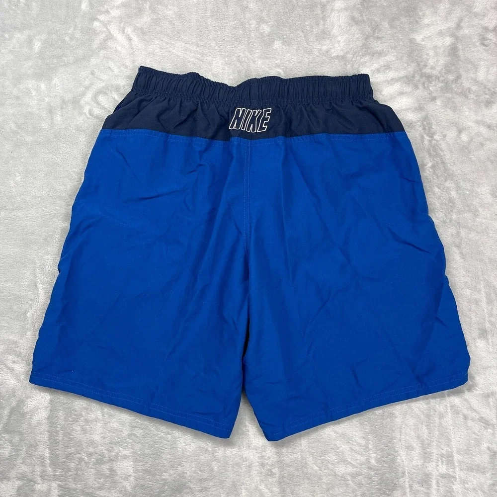 Nike Shorts Mens M Blue Mesh‎ Lined Board Swim Trunks Surf Unlimited Dri-Fit Y2K